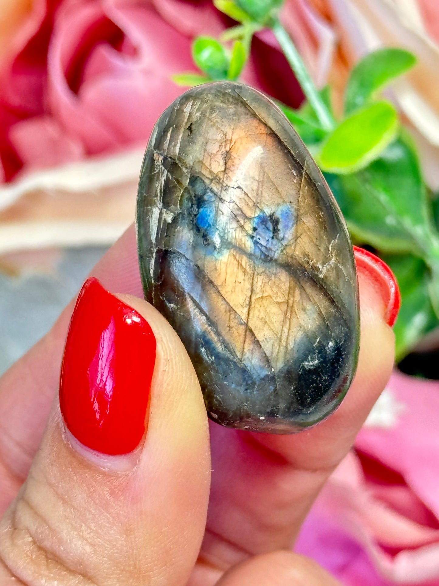 Flashy Labradorite tumbles