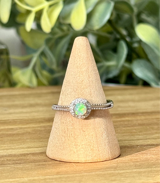 Opal ring s925 Sterling silver and adjustable