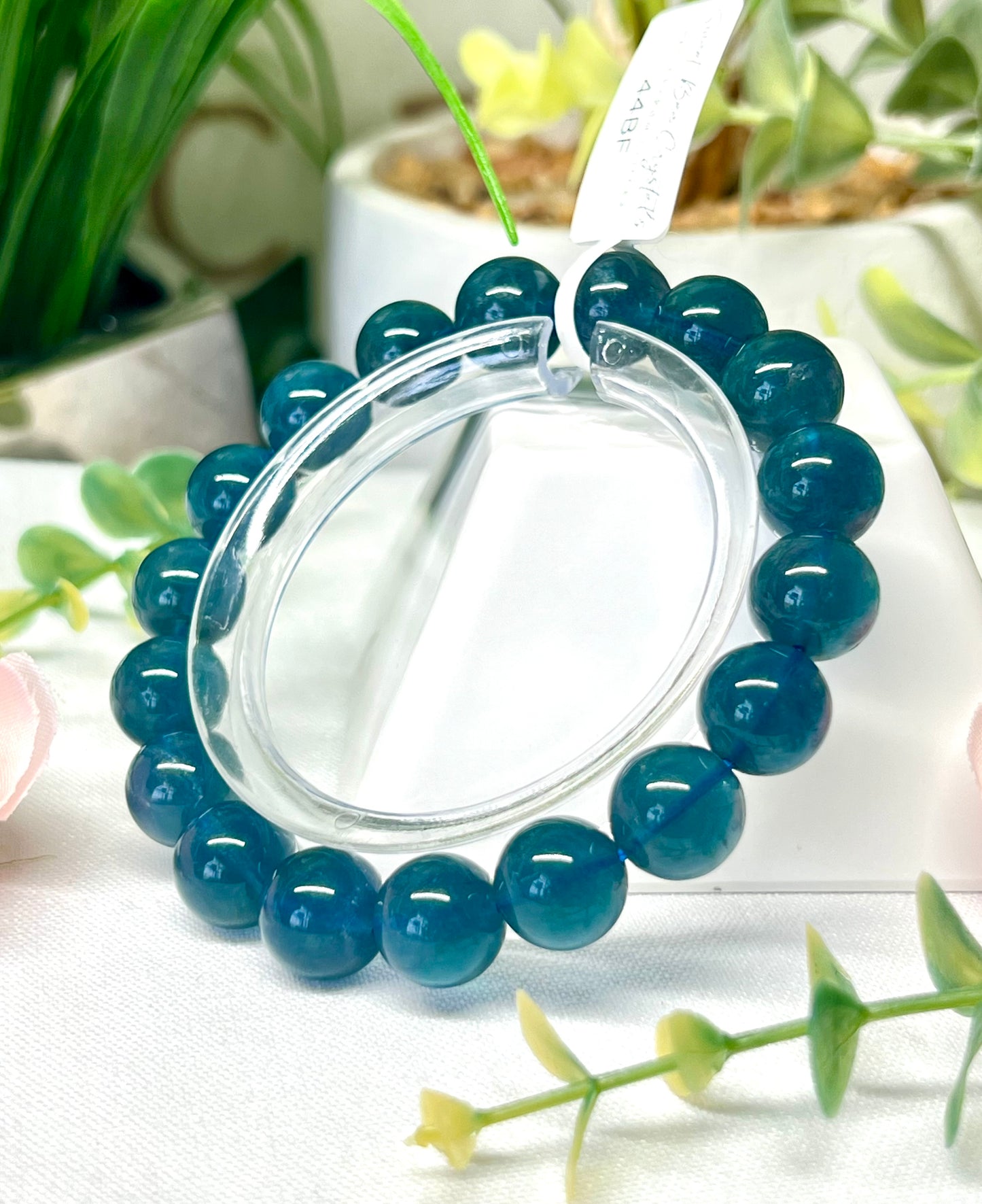 Gorgeous blue fluorite bracelet. 10.2 mm beads and fits wrist size 7”*