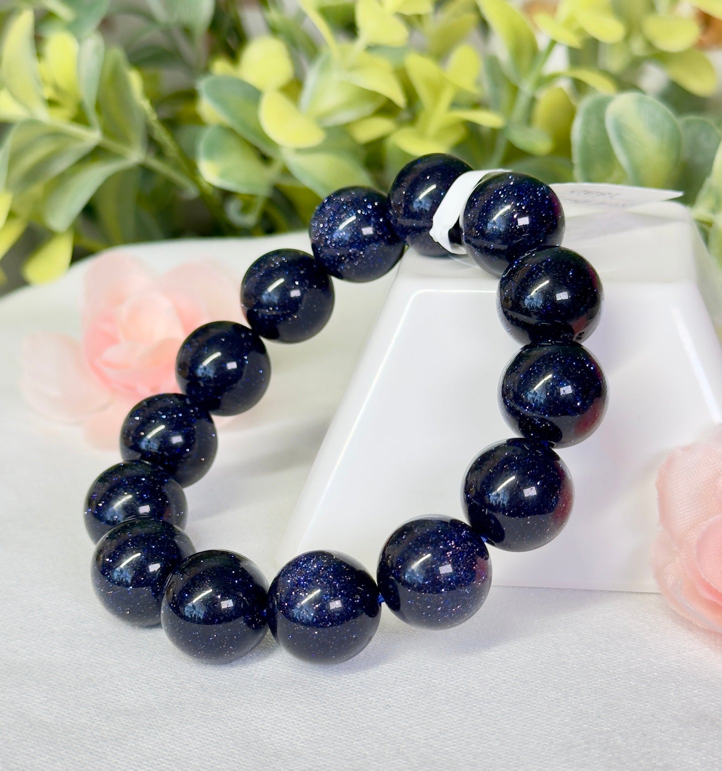 Mega sparkly blue sandstone bracelet. Available in 14mm and 16mm. Complimentary resizing available