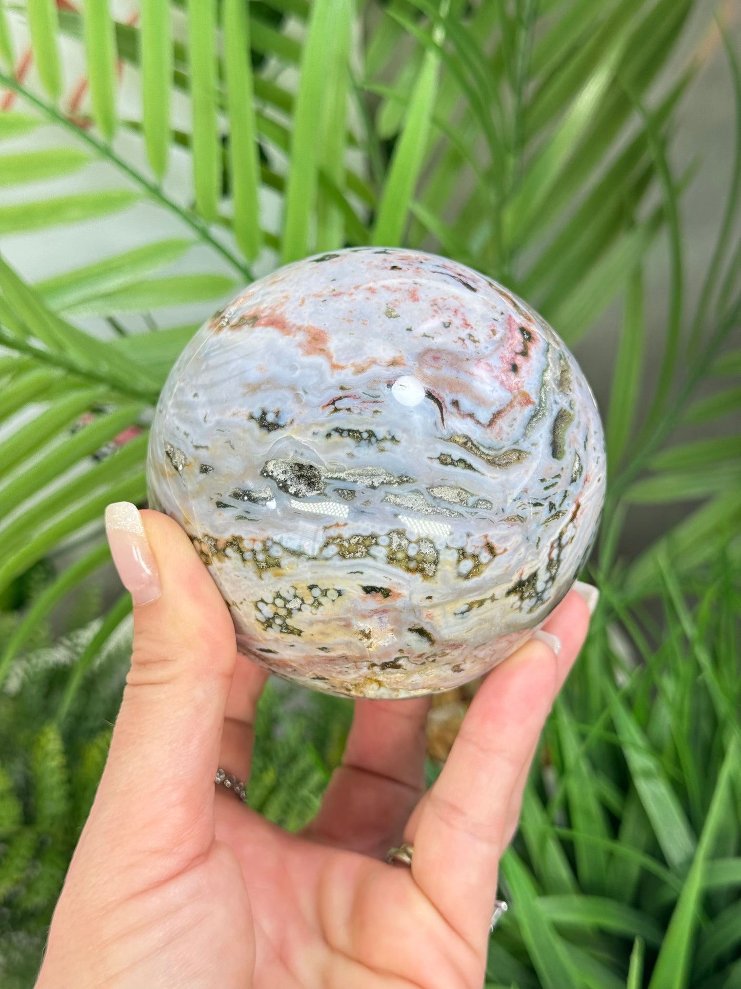 Pastel ocean/Sea Jasper sphere