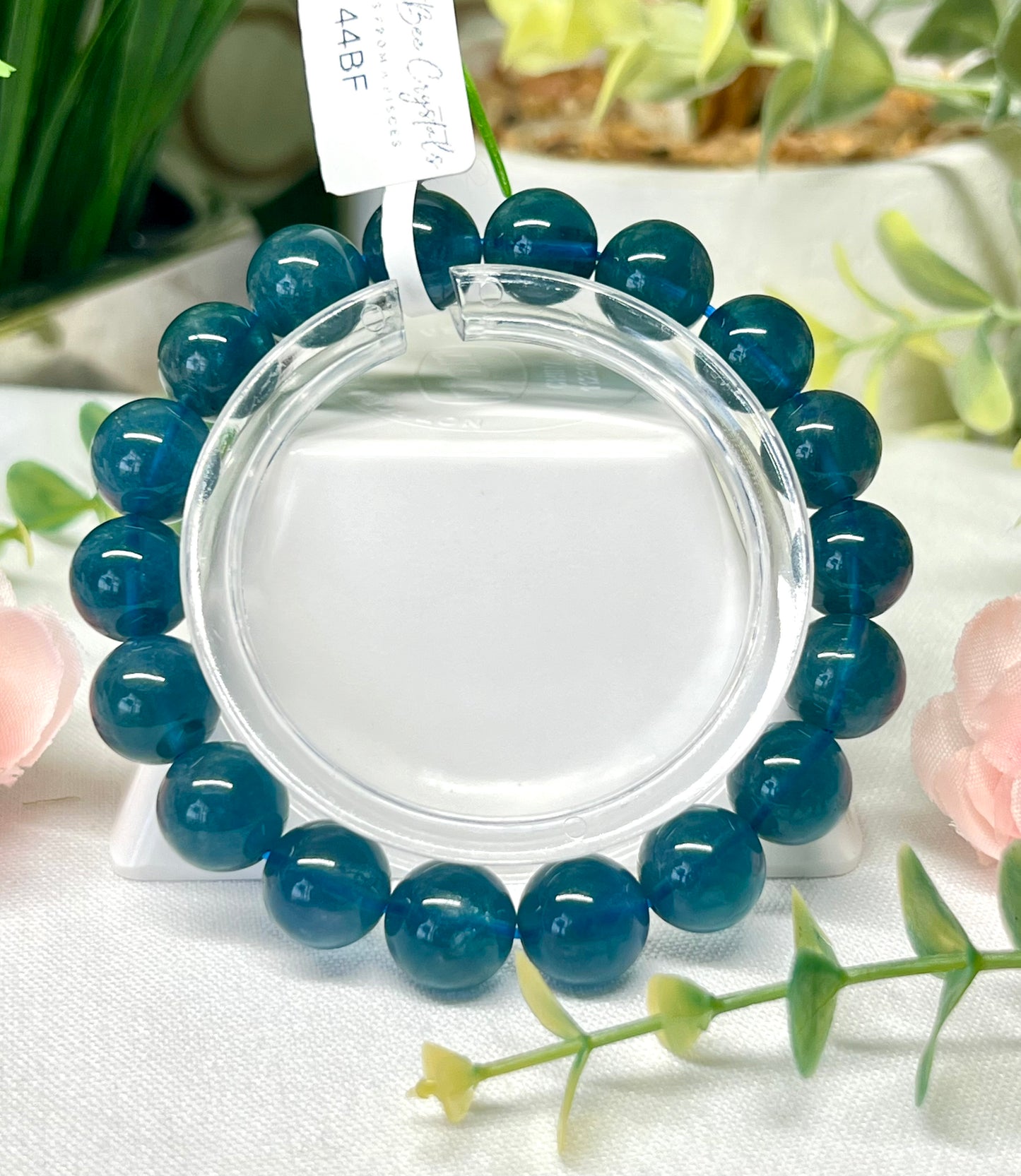 Gorgeous blue fluorite bracelet. 10.2 mm beads and fits wrist size 7”*