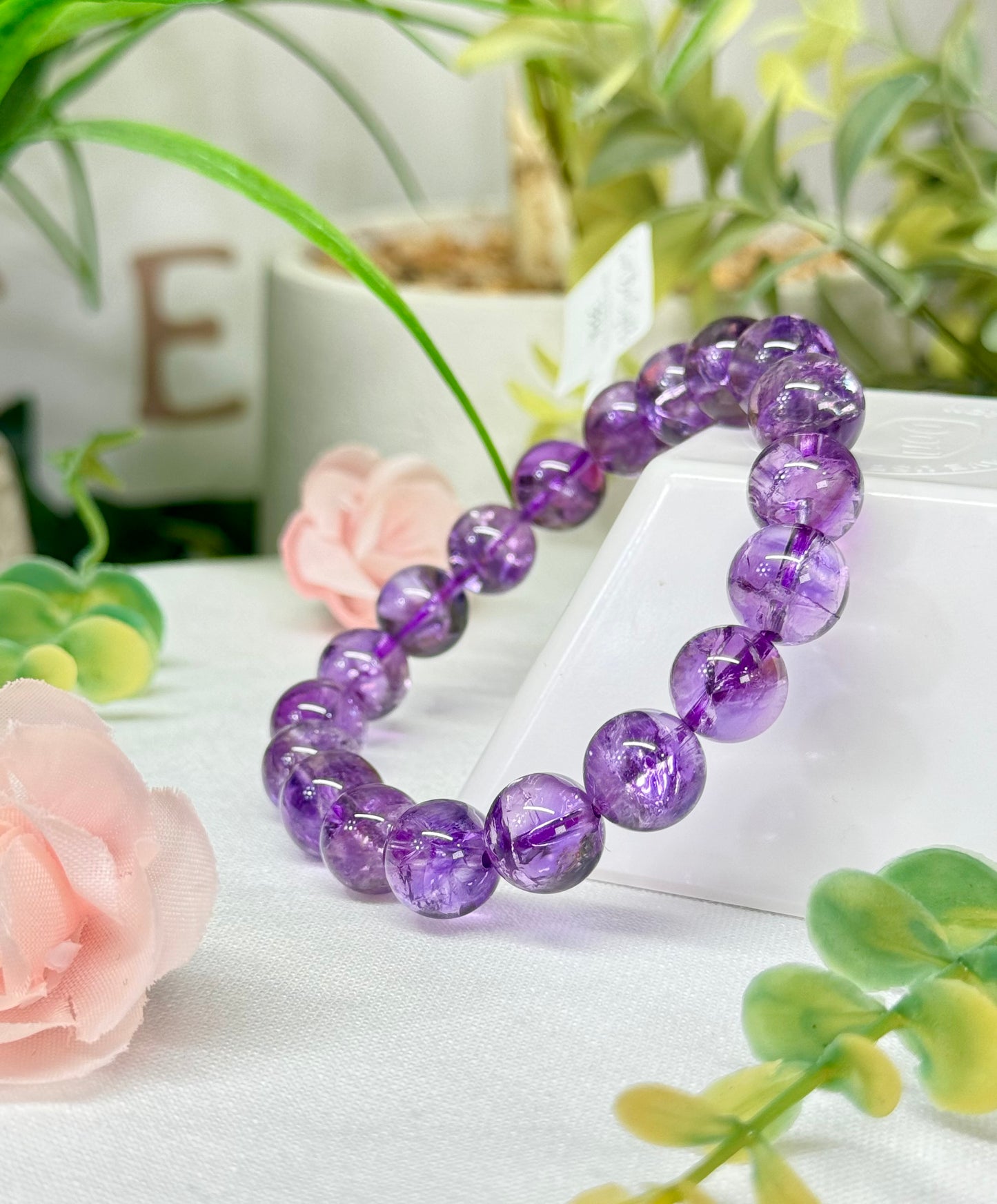 Rainbow amethyst bracelet. 11mm beads and fits wrist size 7”