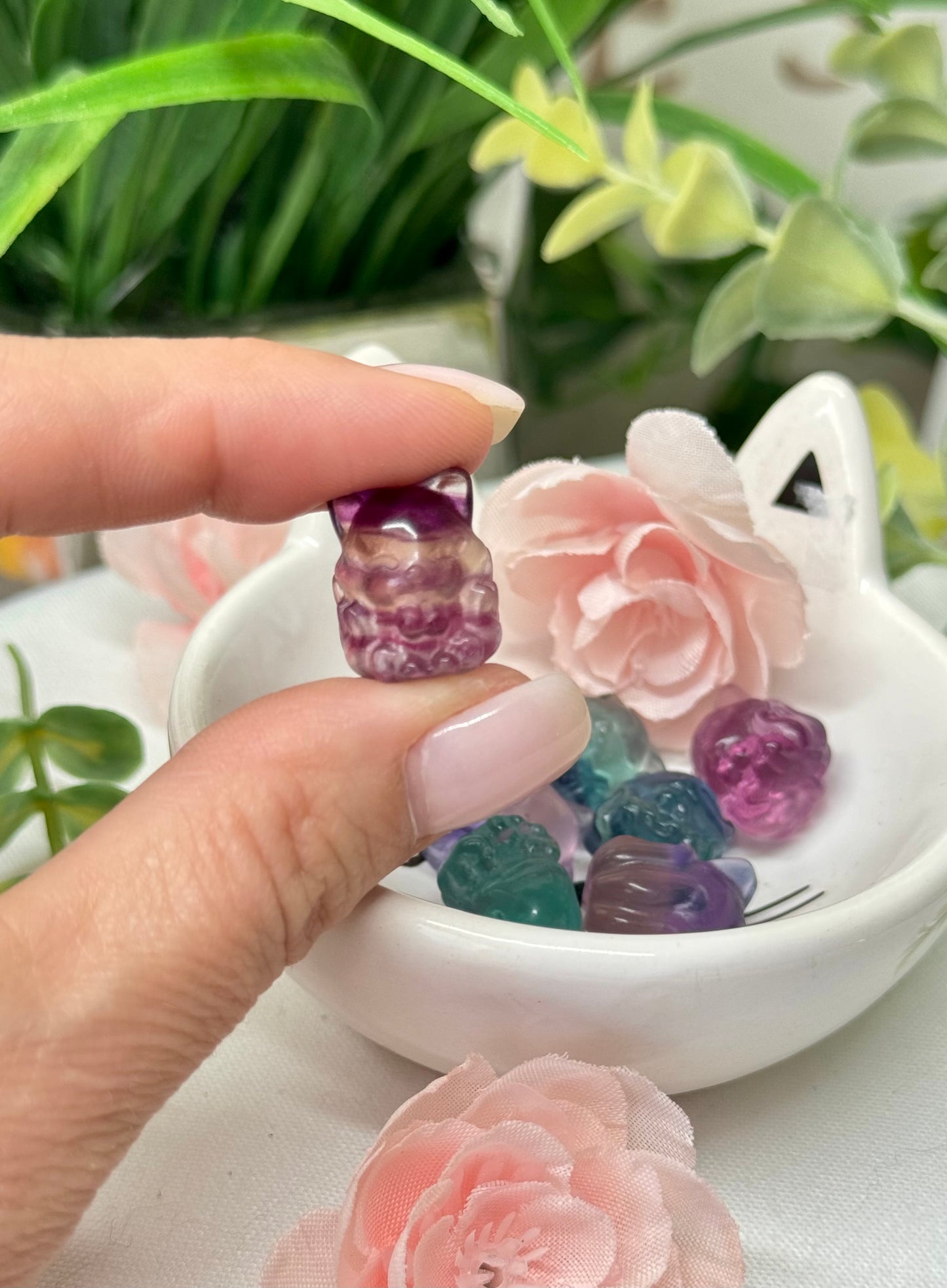 Mini fluorite kitsune