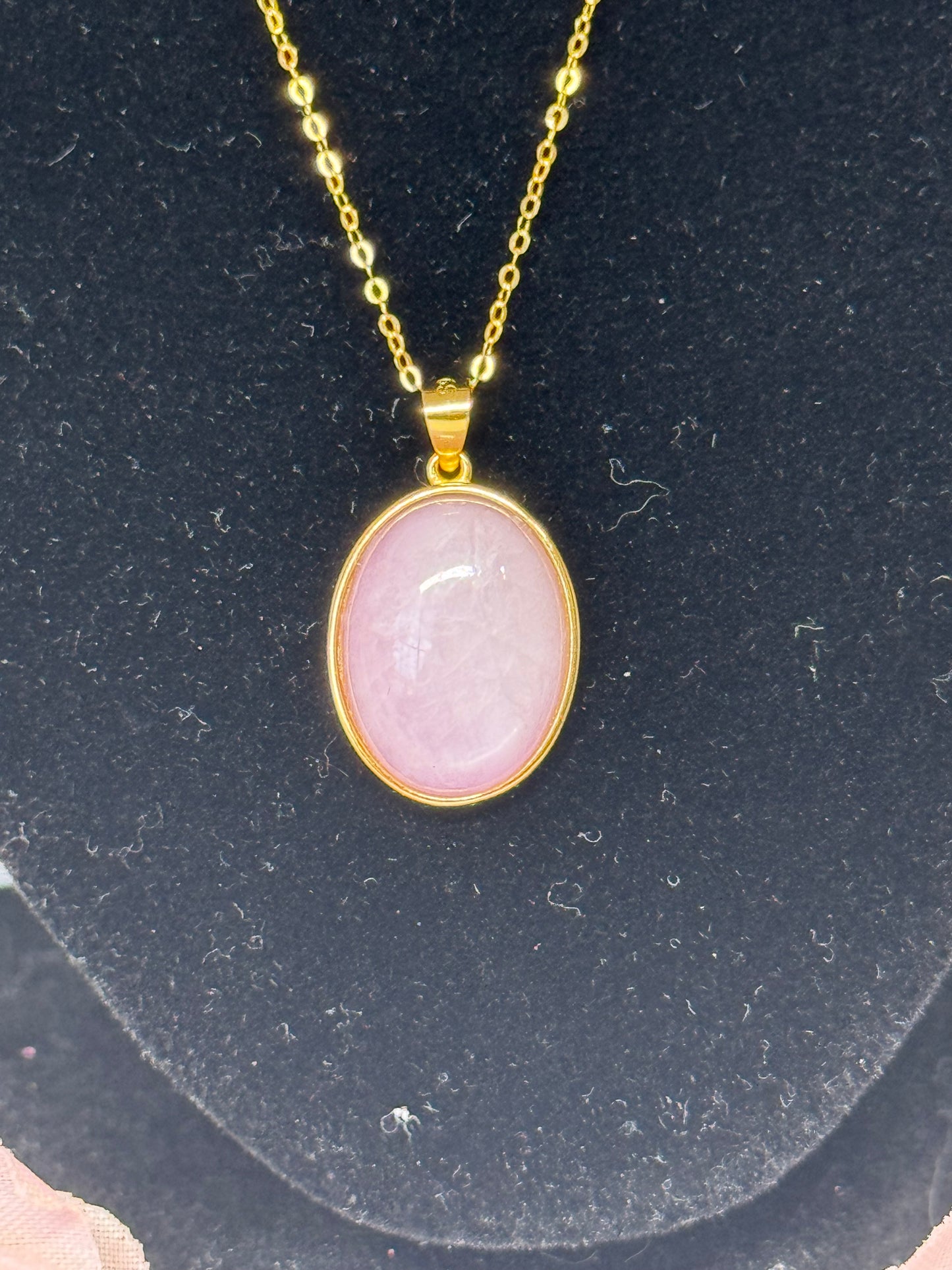 Beautiful Kunzite necklace. Gold plated s925 sterling silver with 17” chain