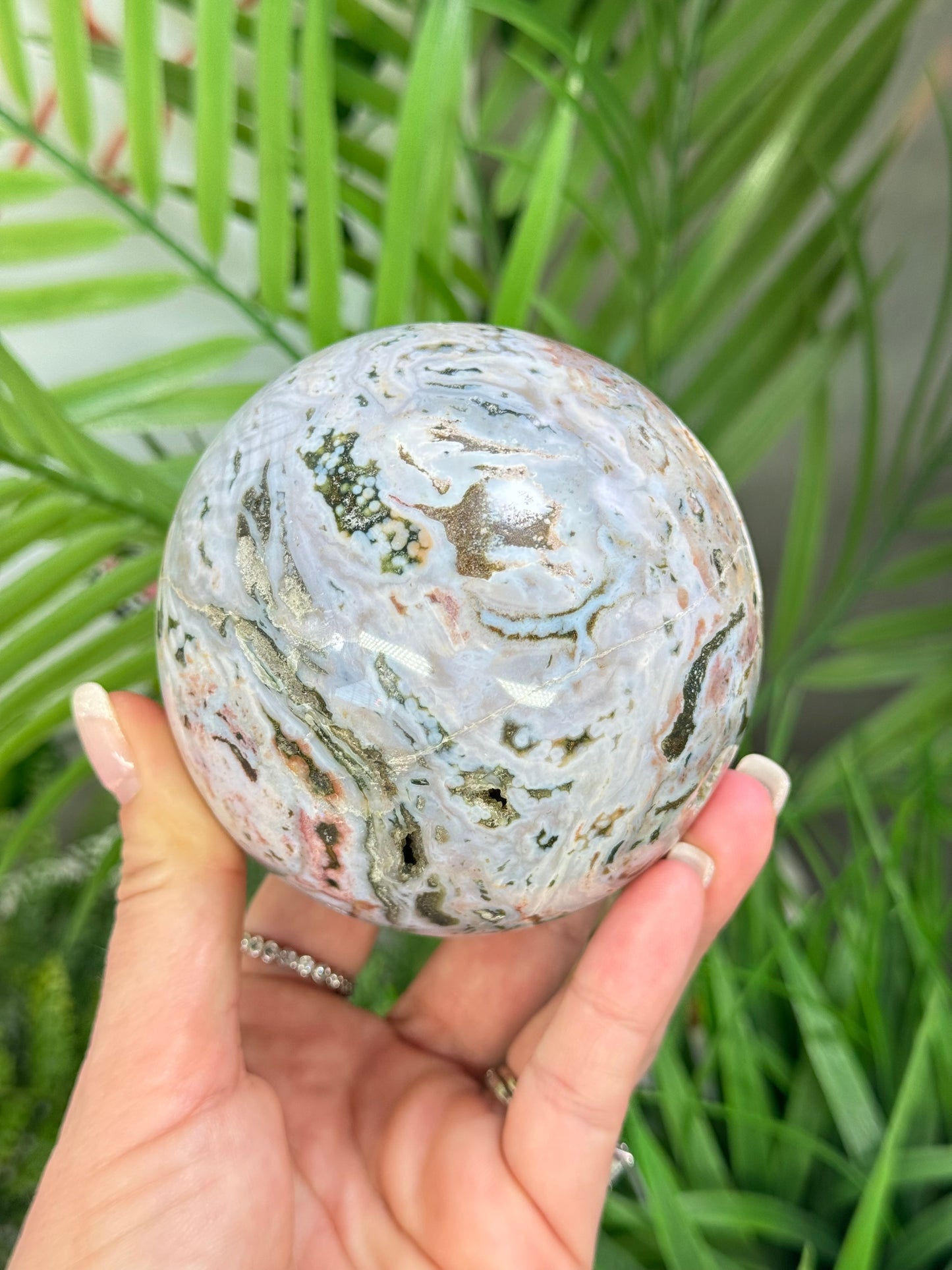 Pastel ocean/Sea Jasper sphere