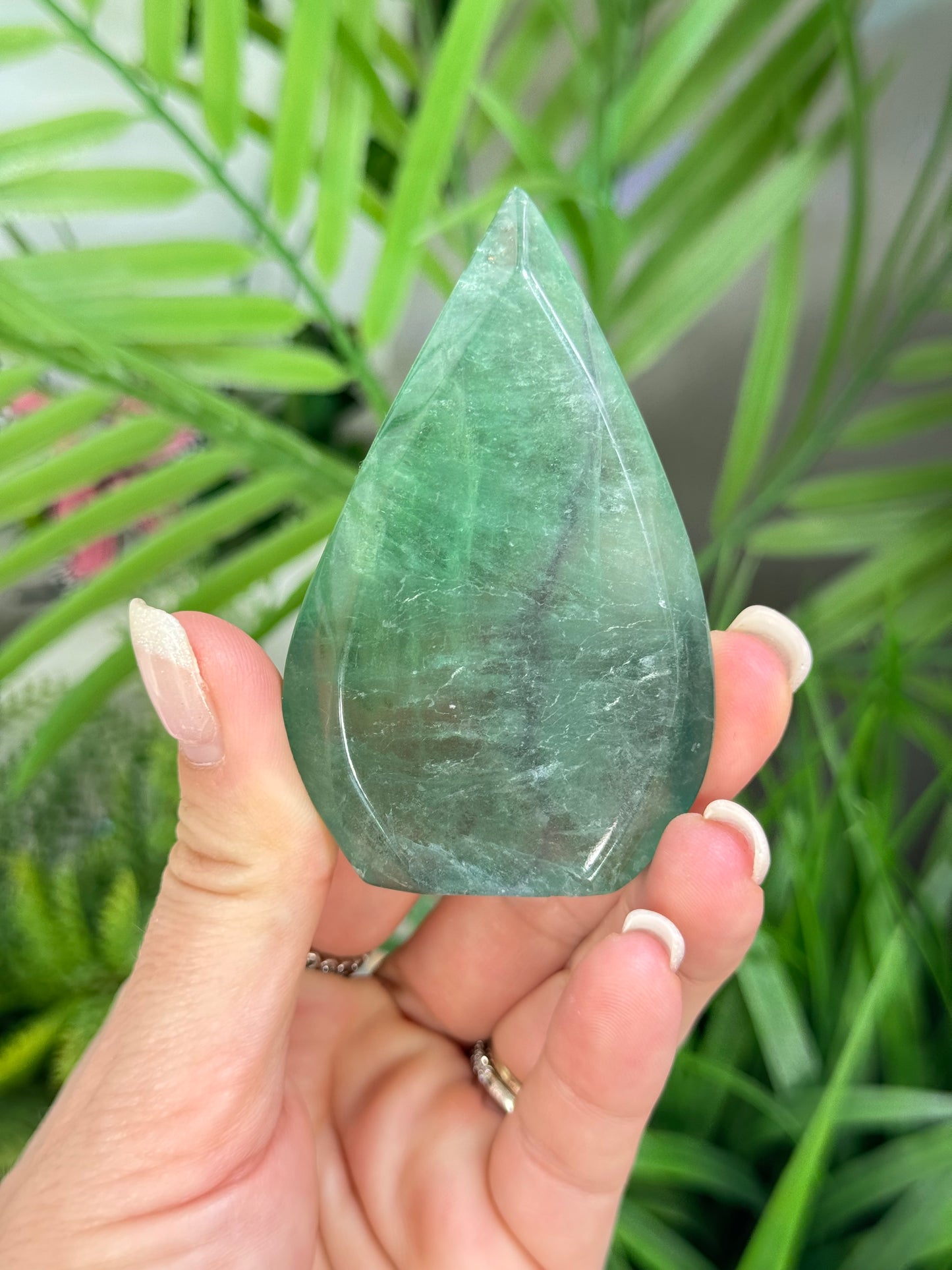 Green fluorite flame