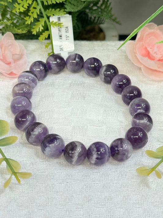 Dream amethyst bracelt 11mm beads (elastic)