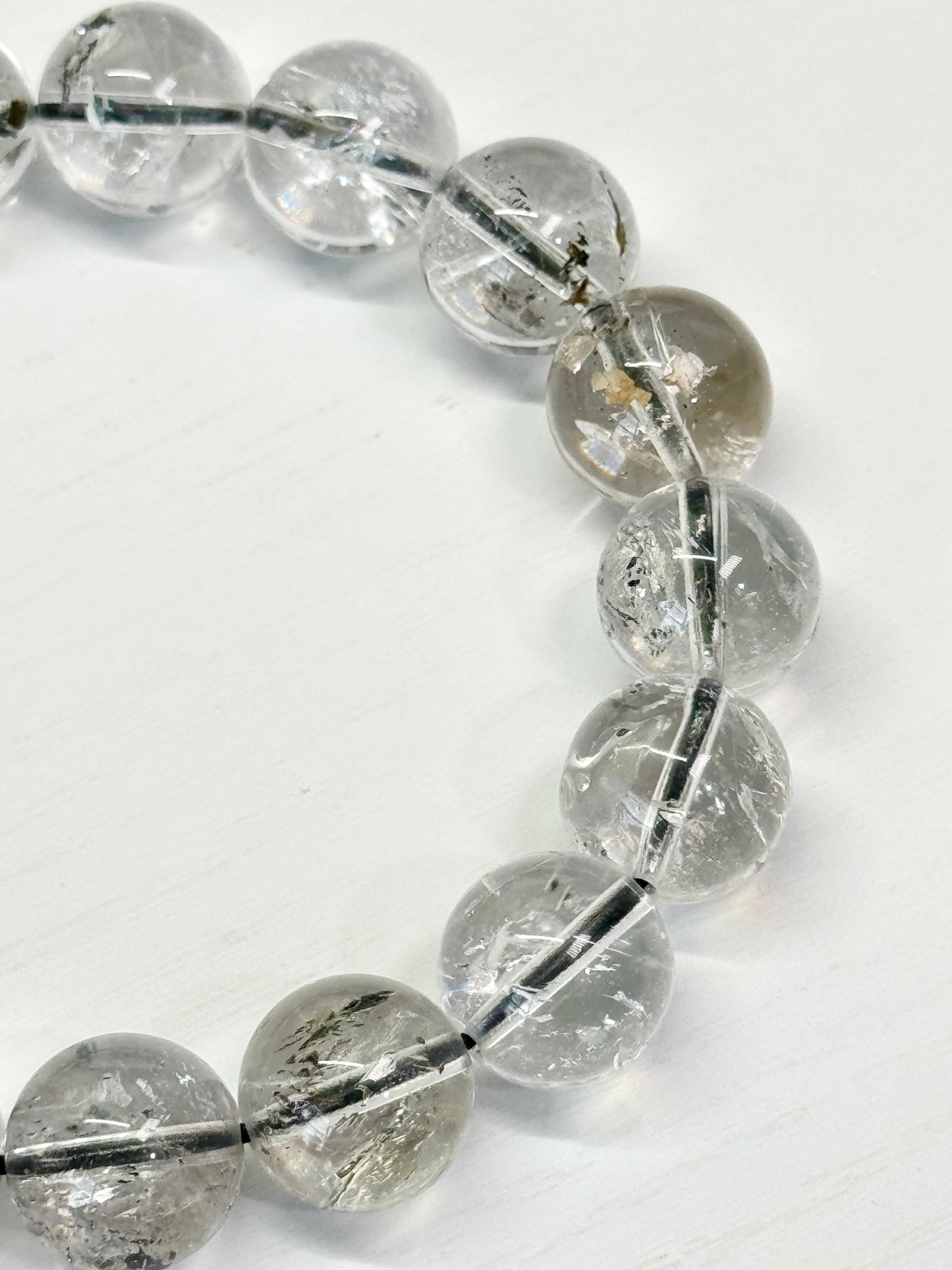 Herkimer Diamond bracelet. 12.6mm beads. Size 7.25” can be resized