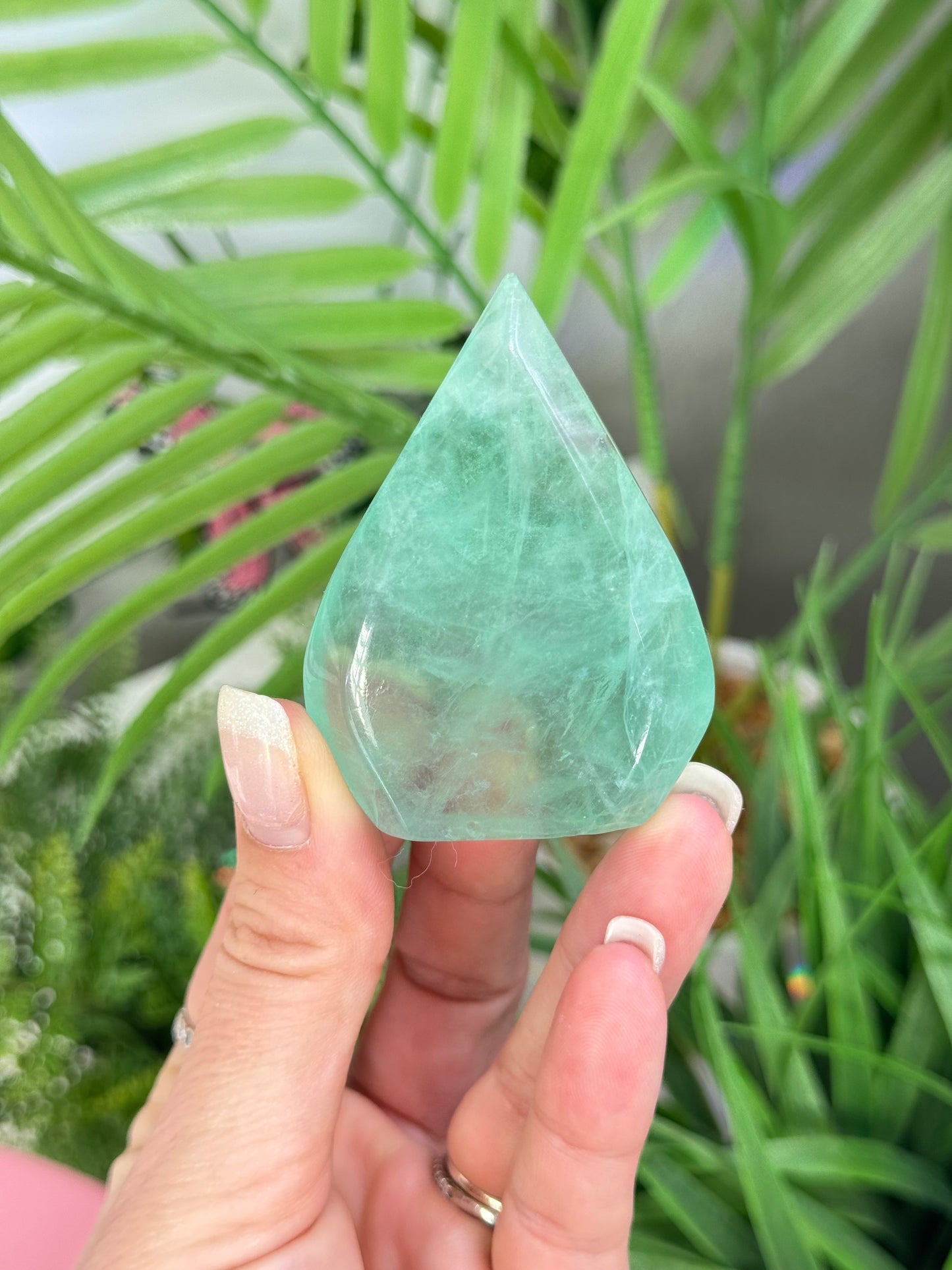 Green fluorite flame