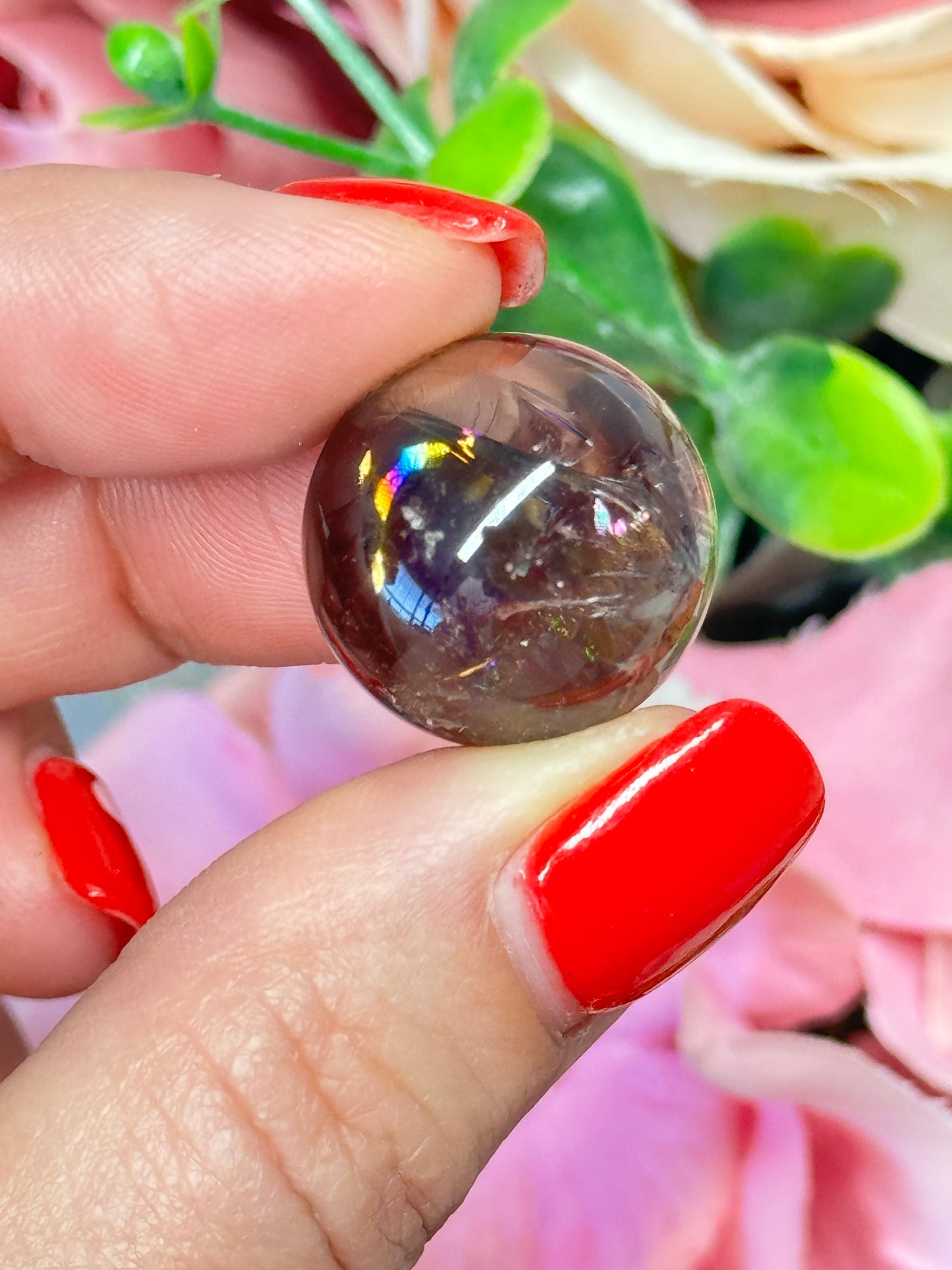 Rainbow Smokey quartz mini sphere