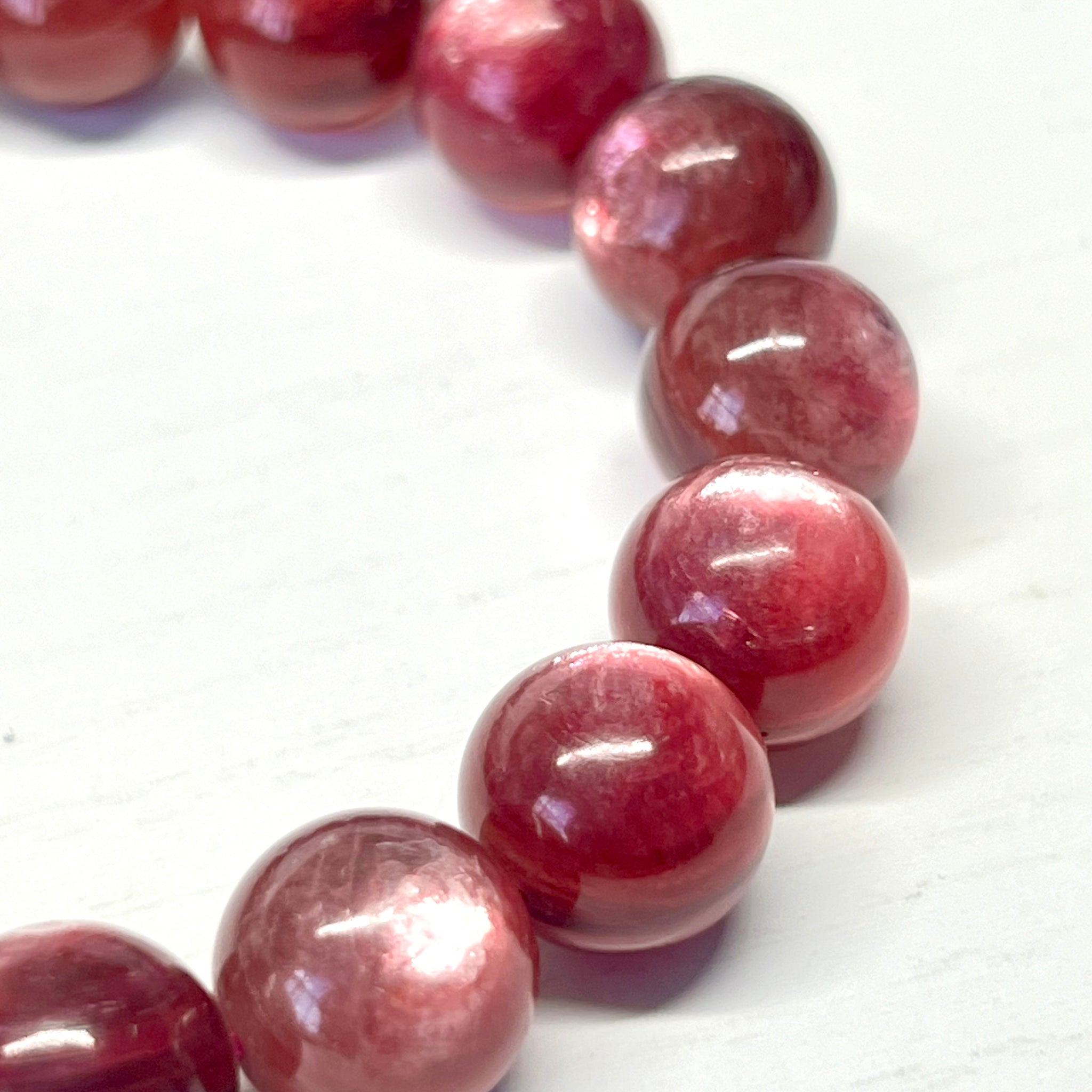 HQ Hot pink mica (lepidolite) bracelet LAST ONE! 12.4mm beads and fits wrist size 7”*