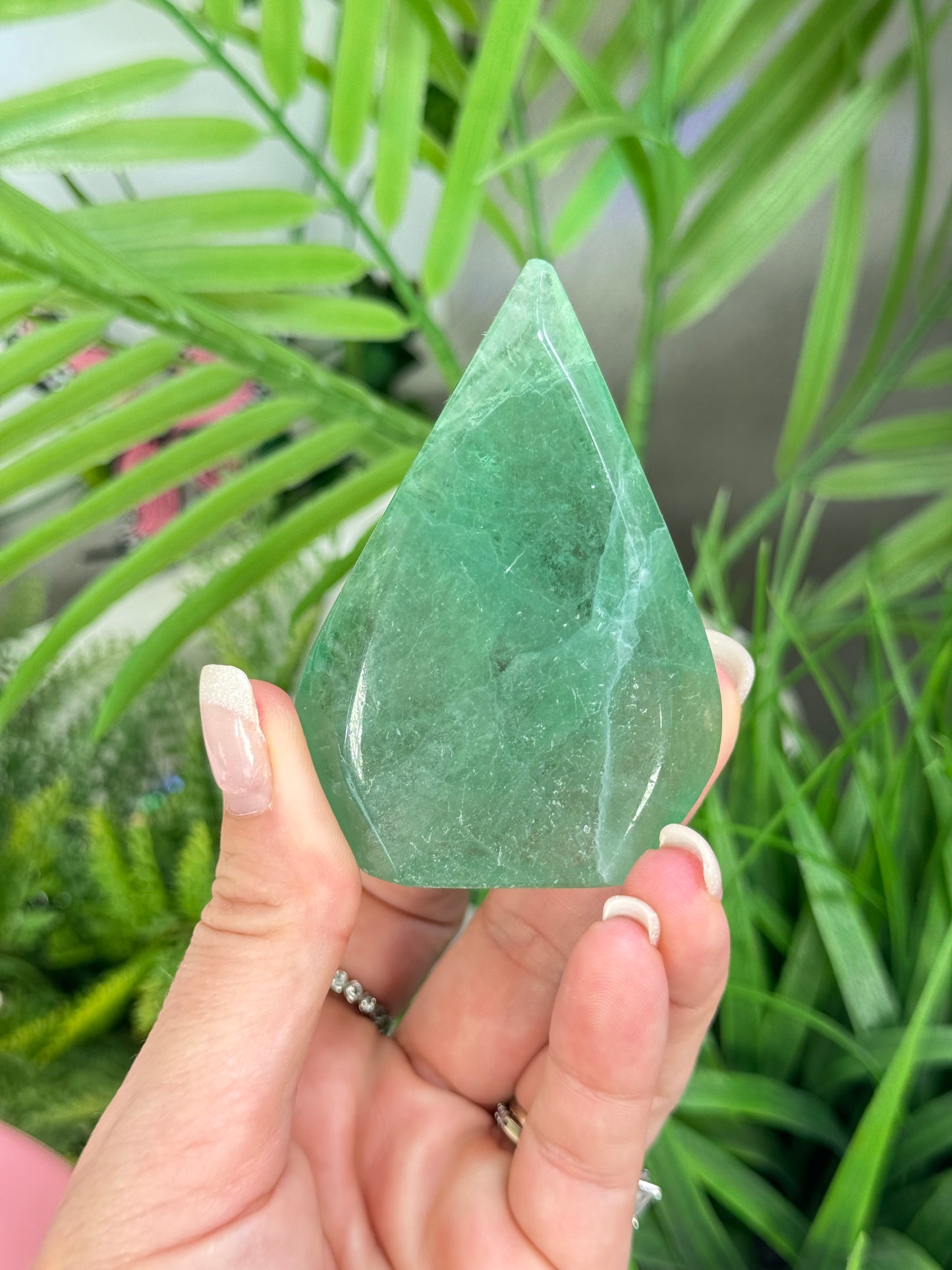 Green fluorite flame