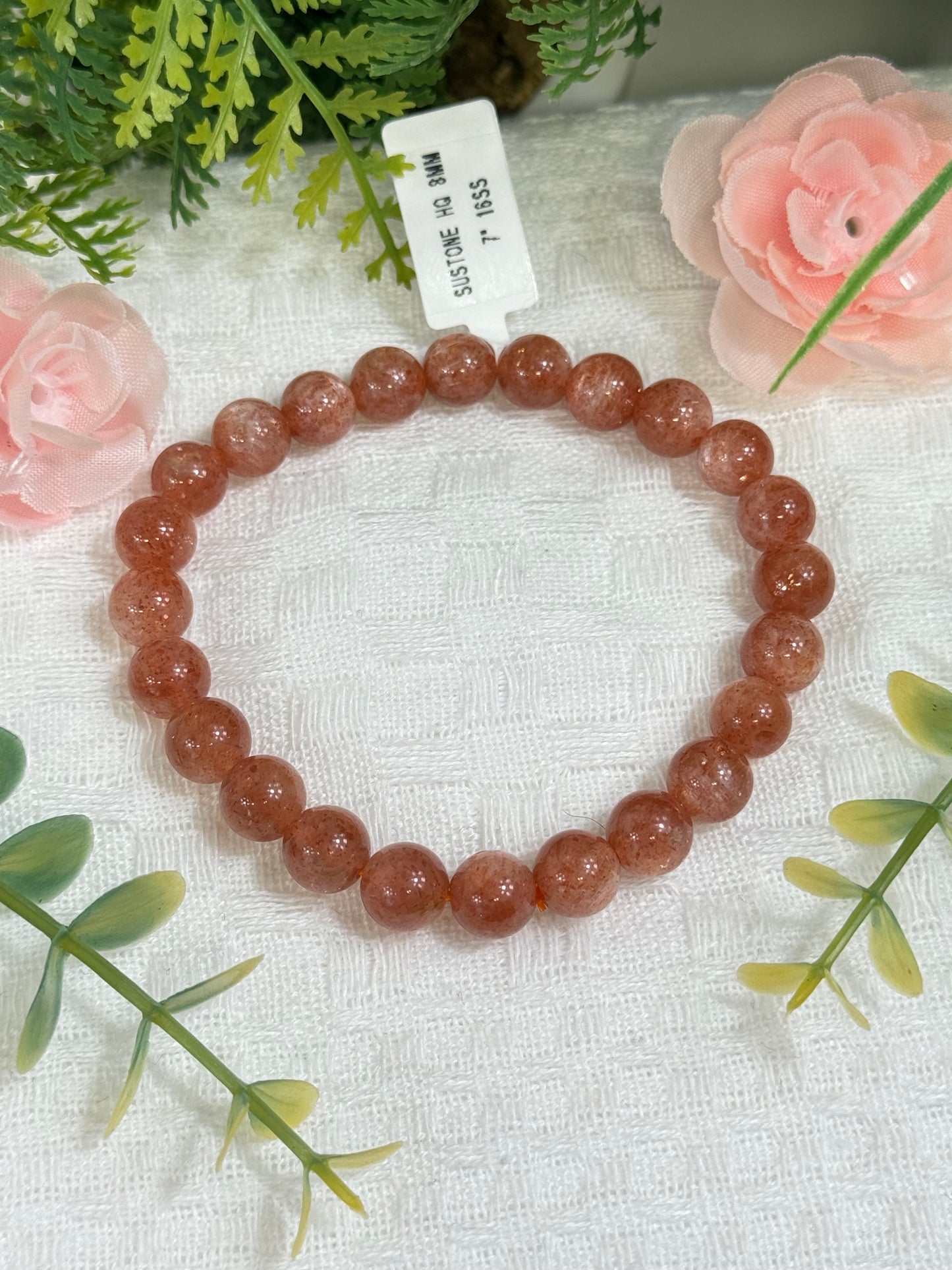 HQ sunstone bracelet 8mm beads