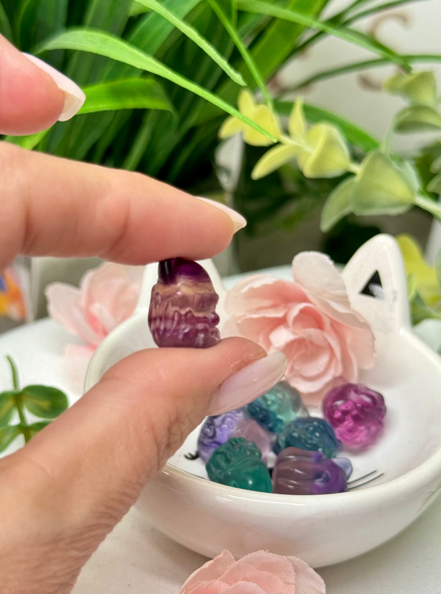 Mini fluorite kitsune