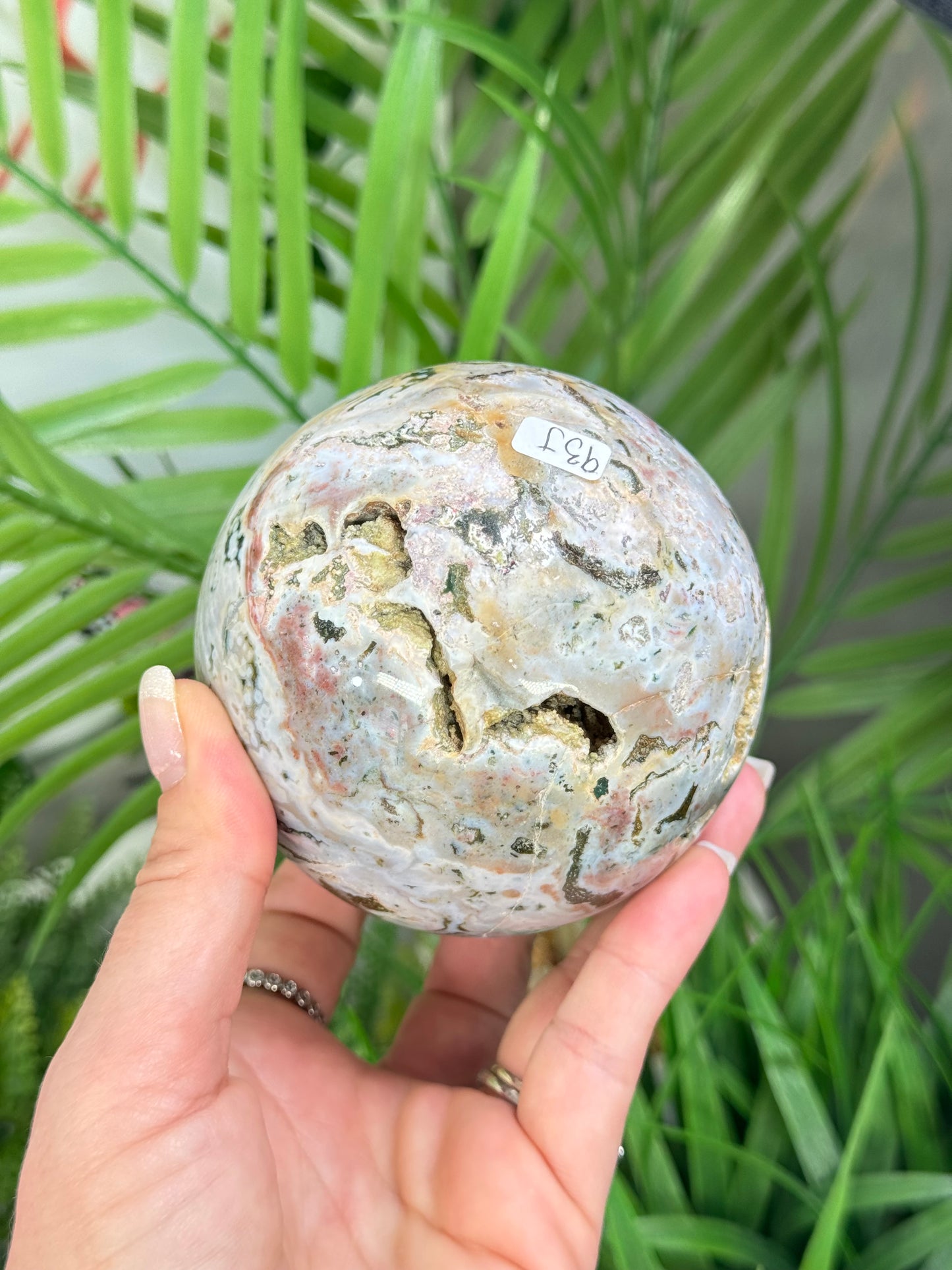 Pastel ocean/Sea Jasper sphere