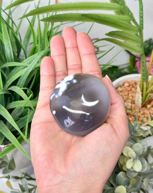 Orca agate palm stone