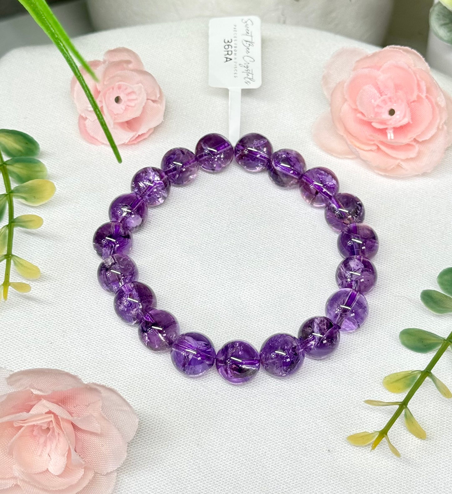 Rainbow amethyst bracelet. 11mm beads and fits wrist size 7”