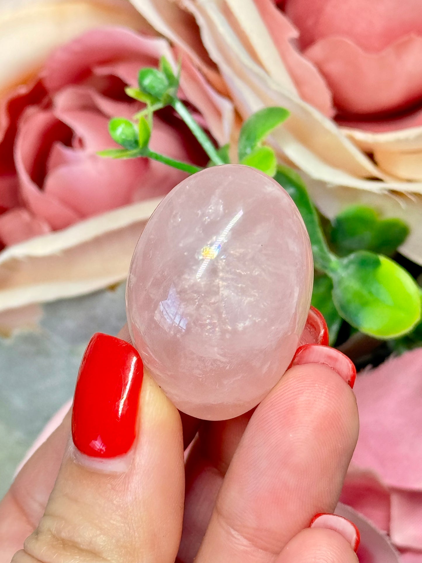 Star rose quartz tumbles