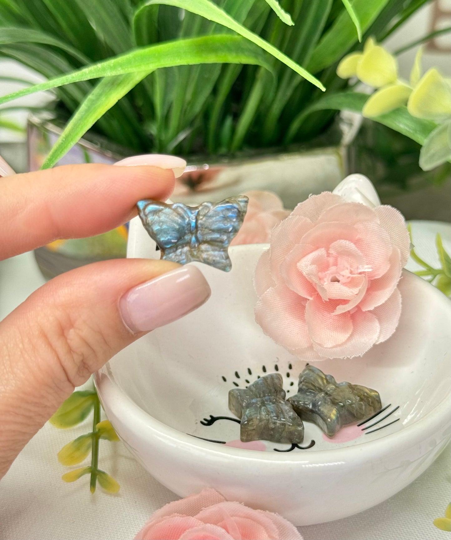 Mini labradorite butterfly