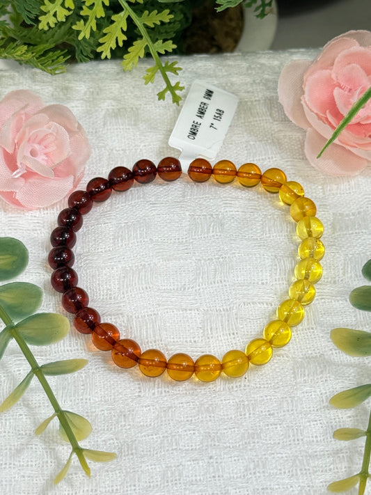 Ombré Amber bracelet *RESTOCK* 6mm beads