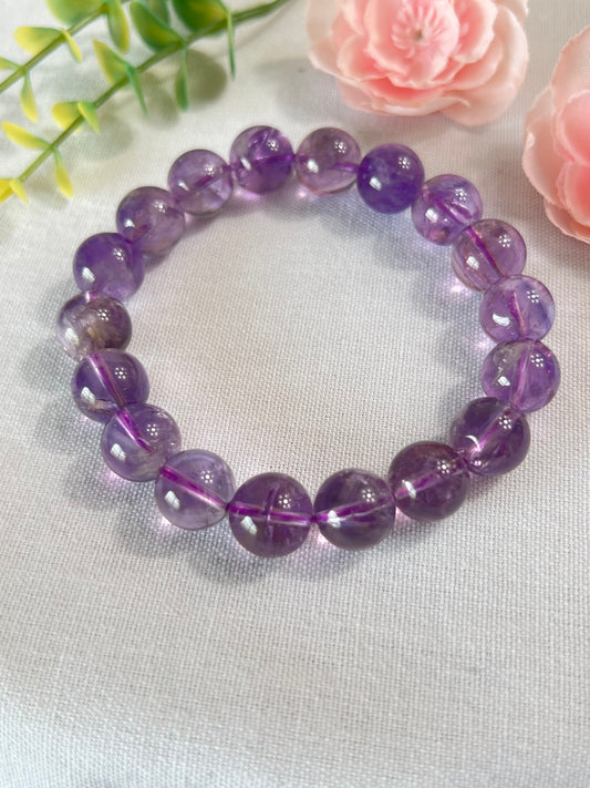 Amethyst bracelet 10mm beads (elastic)