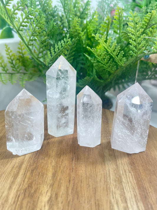 Small clear Quartz towers