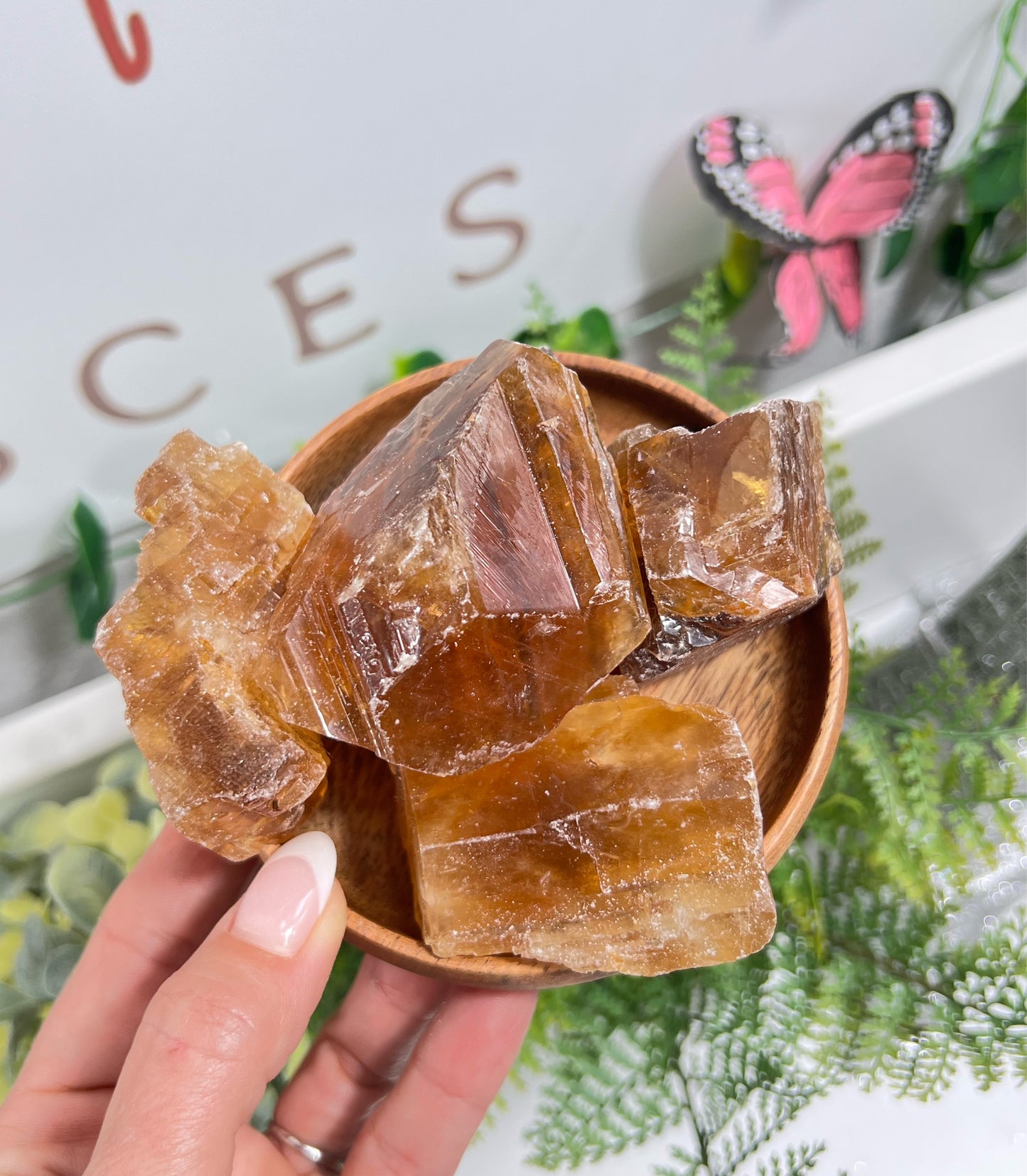 Raw honey calcite