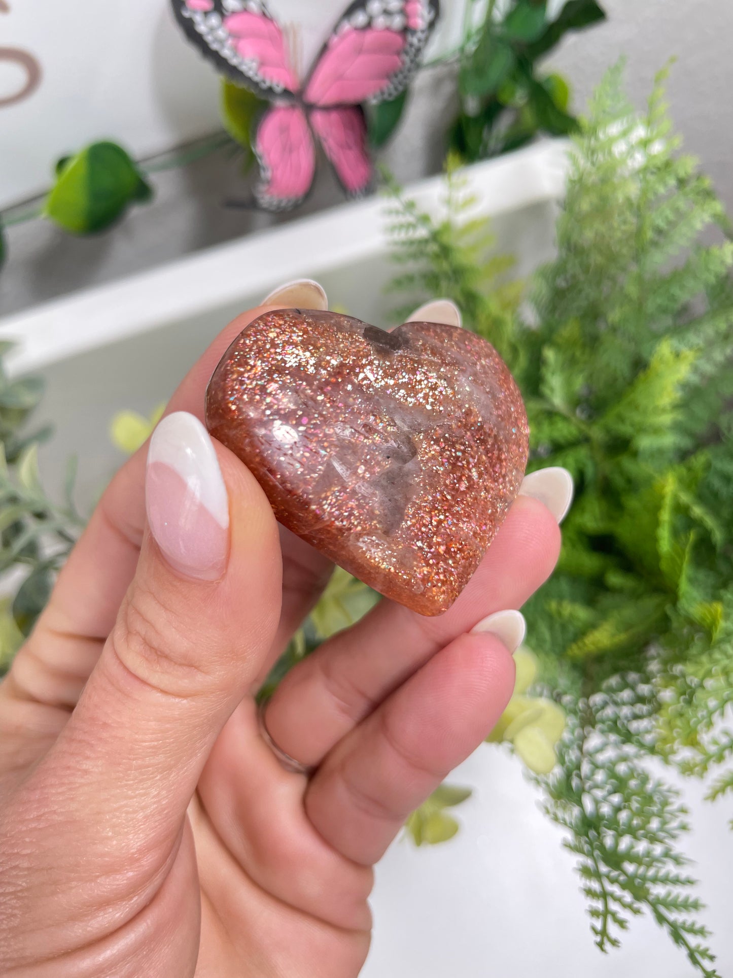 Confetti sunstone heart