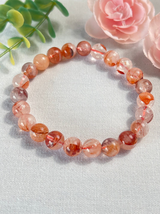 Fire Quartz bracelet 8mm beads (elastic)