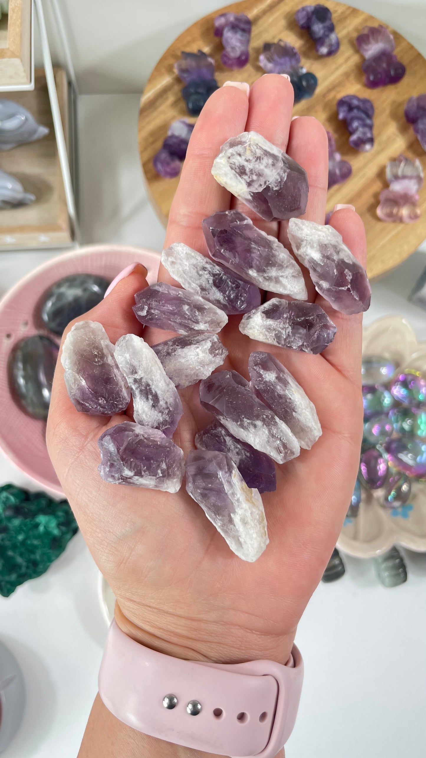 Raw amethyst roots