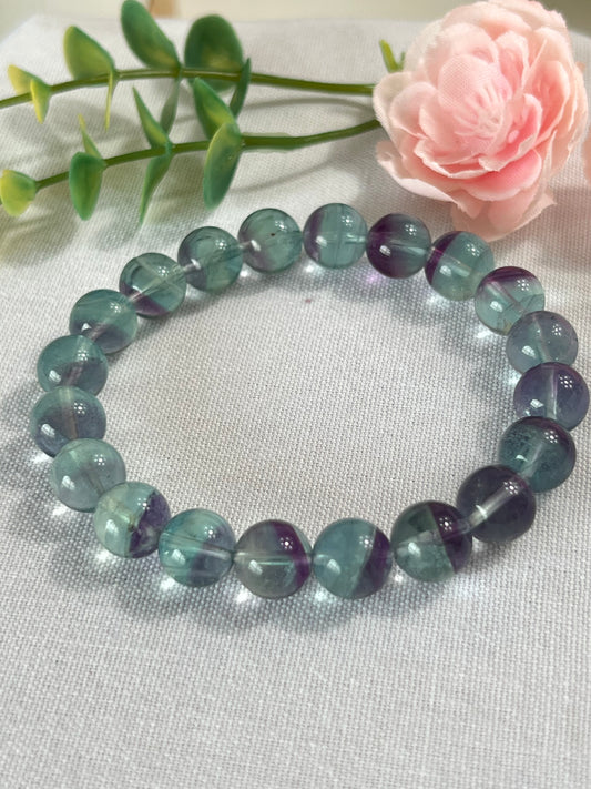 Top quality fluorite bracelet 9mm beads (elastic)