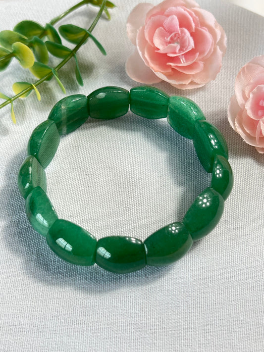 Green aventurine Bengal style bracelet (elastic)