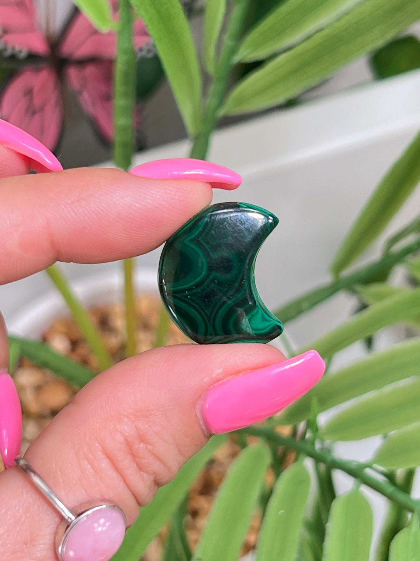 Malachite mini moon